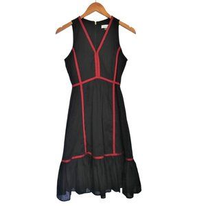 Black Sleeveless Calvin Klein Summer Dress - Size 6 - Cottagecore - Prairie